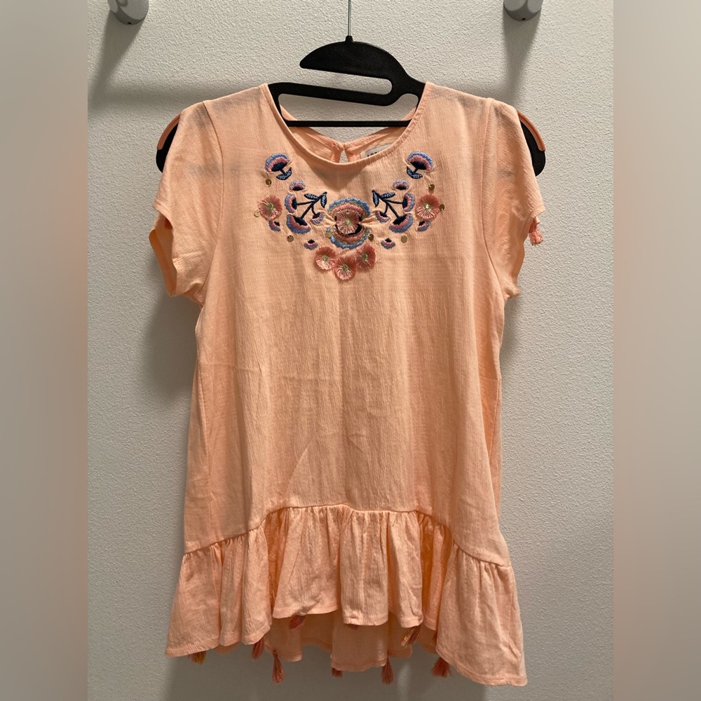 Embroidered Tassel End Shirt